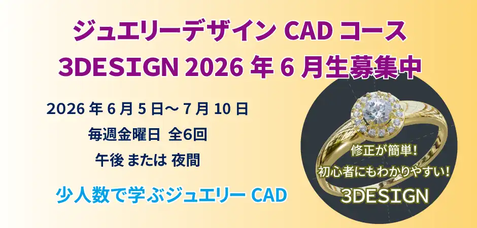 専門講座ジュエリーデザインCADコース - 日本宝飾クラフト学院